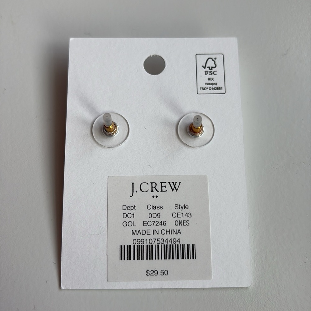 JCrew NWT Gold Heart Earrings - Picture 6 of 6